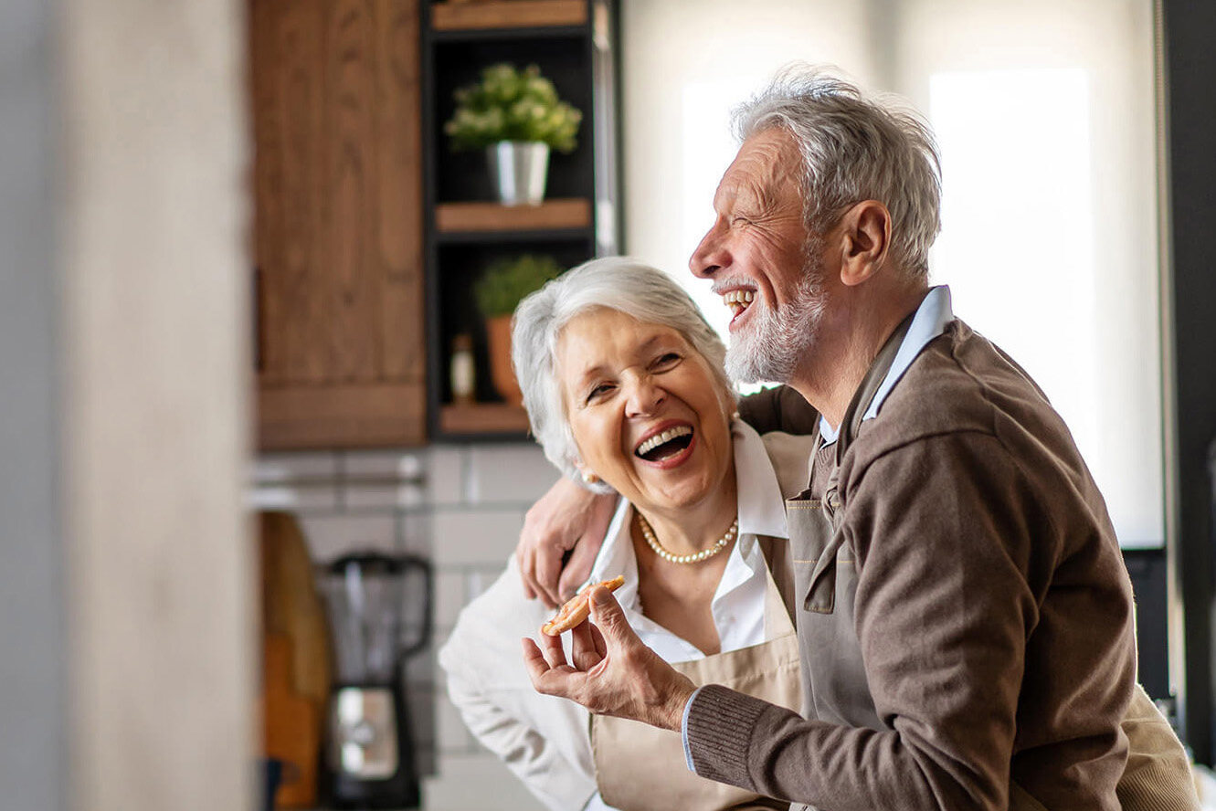 Happy older couple